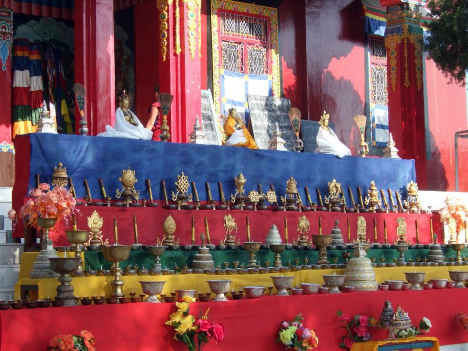 Losar Altar at Menri 2013