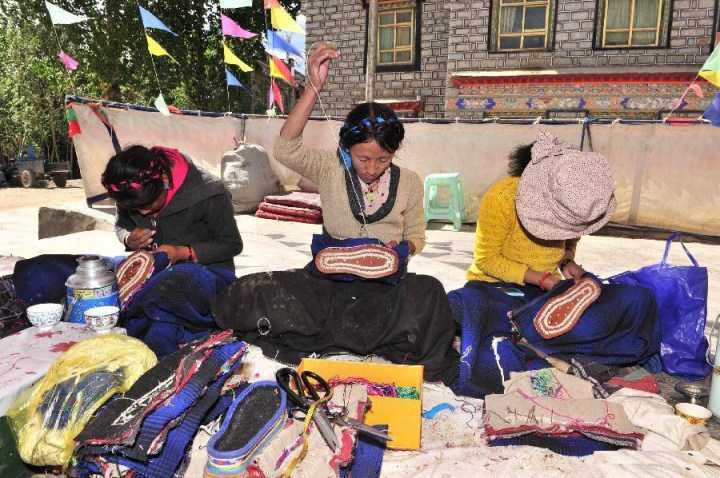 Making Tibetan Boots 1