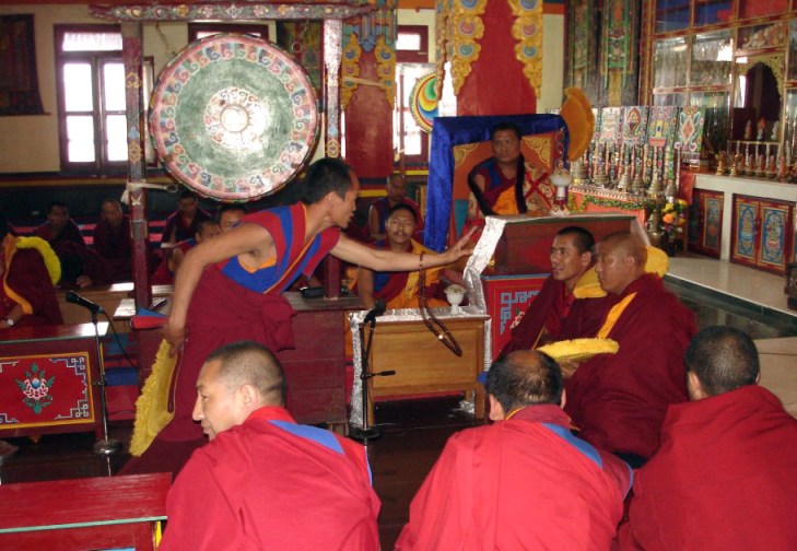 Tenzin yangton debating for geshe degree