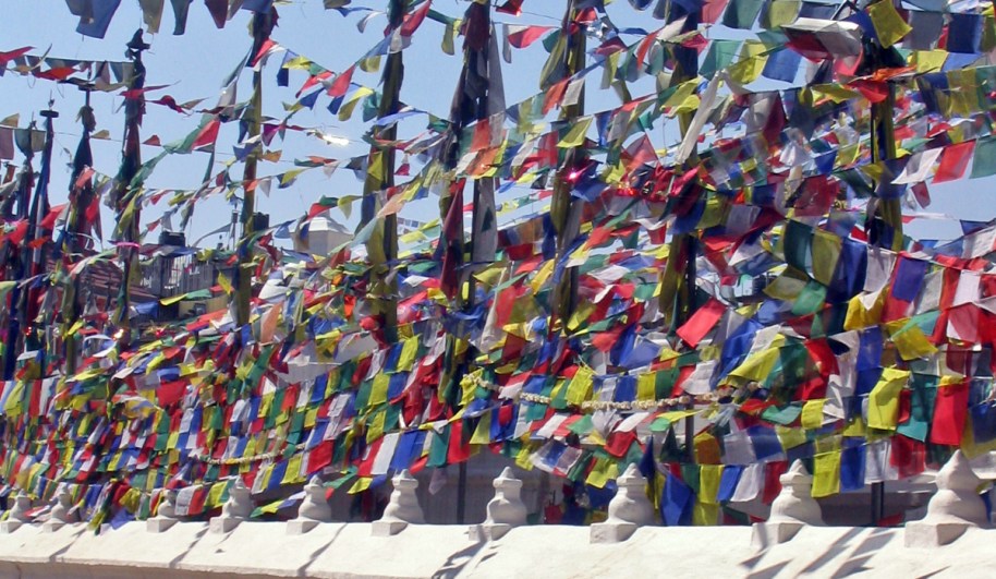 Prayer flags at Boudha